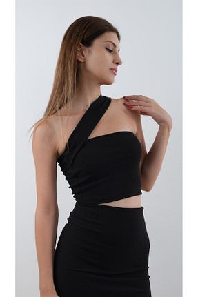 بلوز مشکی زنانه تک آستین Miapiashop - کد 925081764