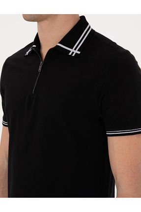 تیشرت مشکی مردانه یقه پولو Pierre Cardin - کد 924520351
