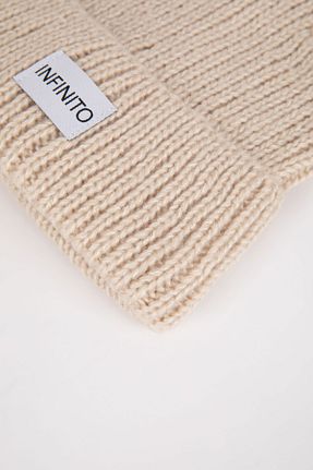 کلاه پشمی بژ مردانه اکریلیک Defacto - کد 860114697