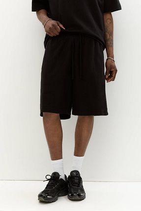 شلوارک و برمودا مشکی مردانه پنبه ای Pull & Bear - کد 924536422