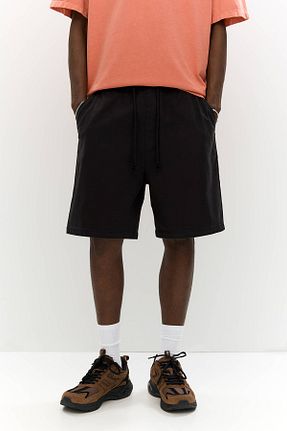 شلوارک و برمودا مشکی مردانه پنبه ای Pull & Bear - کد 924525327