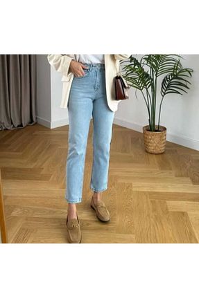 شلوار جین رنگی زنانه پاچه لوله تفنگی Zeliza Moda Evi - کد 924520856