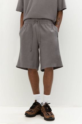 شلوارک و برمودا طوسی مردانه پنبه ای Pull & Bear - کد 924532631