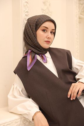 روسری قهوه ای پنبه ای Silk Home - کد 924212137