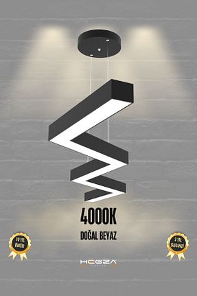 لوستر مشکی آلومینیوم Hegza Lighting - کد 36696991