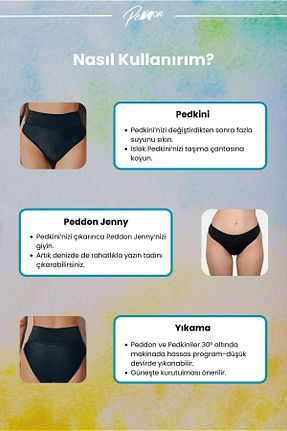 پائین تنه بیکینی مشکی زنانه ساده PEDDON - کد 838730926
