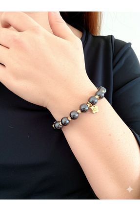 دستبند جواهر متالیک زنانه سنگ طبیعی byhulyacollections - کد 741891718