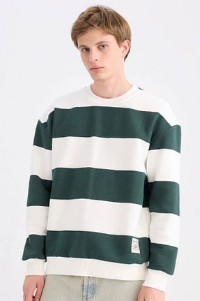 سوئیشرت سبز مردانه Relaxed Defacto - کد 864689521