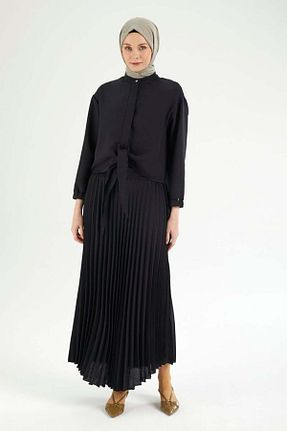 ست بالاتنه و پائین تنه مشکی زنانه بافتنی Armine TREND - کد 924561534