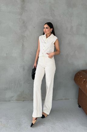 ست بالاتنه و پائین تنه نباتی زنانه جین Seda Yalçın Atelier - کد 924578893