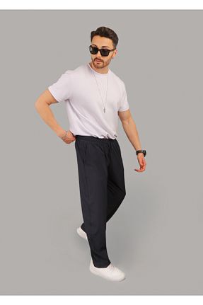 شلوار کرمگن سرمه ای مردانه پاچه گشاد INFLUYENTE - کد 924585622