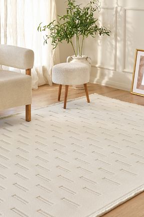 فرش بژ آنتی آلرژی Kaşmir Halı - کد 924597085