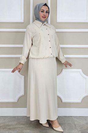 ست بالاتنه و پائین تنه حجاب طوسی زنانه سایز بزرگ PYS - کد 924621636