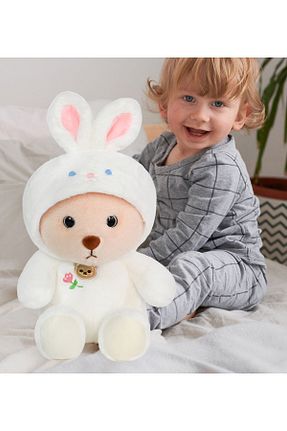 اسباب بازی مخملی سفید بچه گانه 45 cm Pababo - کد 833583627