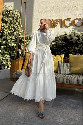 ست بالاتنه و پائین تنه حجاب نباتی زنانه کلوش NAGE COLLECTION - کد 924630238