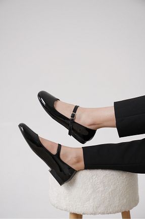 بابت مشکی زنانه چرم لاکی öz se shoes - کد 864537342