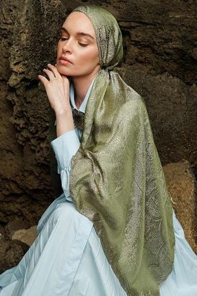 شال خاکی زنانه ویسکون Mooncorn - کد 924639401