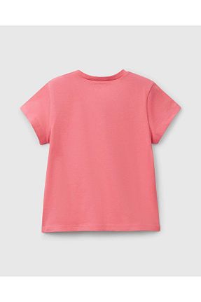تیشرت صورتی بچه گانه رگولار United Colors of Benetton - کد 902805359