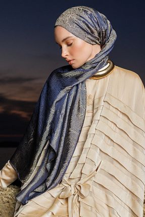 شال سرمه ای زنانه ویسکون Mooncorn - کد 924636967