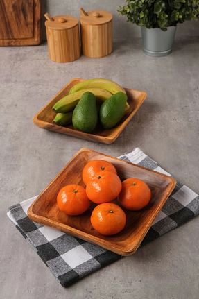 بشقاب قهوه ای چوب SepetçiBaba - کد 922136488