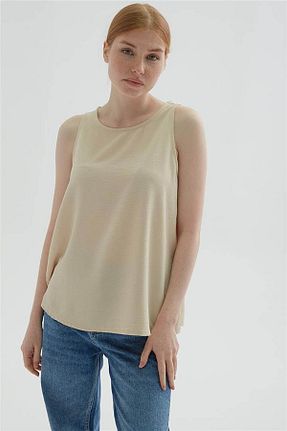 بلوز بژ زنانه ساده Fashion Friends - کد 830821061