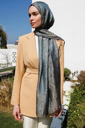 شال آبی زنانه ویسکون Mooncorn - کد 924644254