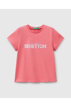 تیشرت صورتی بچه گانه رگولار United Colors of Benetton - کد 902805359