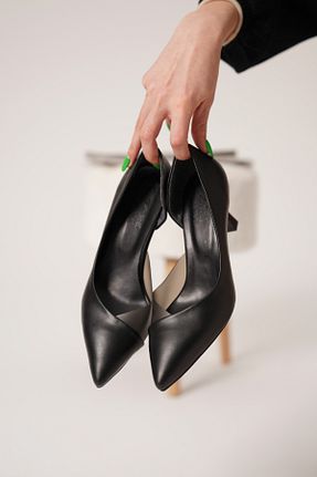 کفش پاشنه بلند کلاسیک مشکی زنانه پارچه öz se shoes - کد 768119873