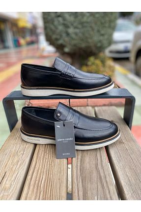 کفش کژوال مشکی مردانه چرم خالص Pierre Cardin - کد 888371365