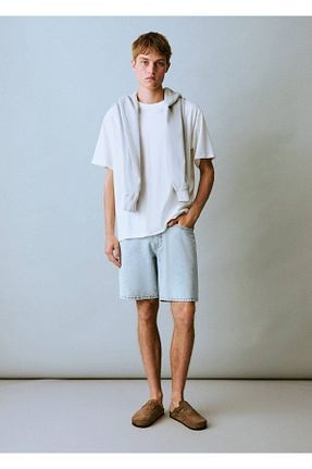 شلوارک و برمودا آبی مردانه %100 پنبه MANGO Teen - کد 924648577