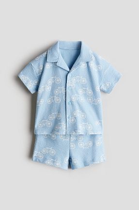 ست بالاتنه و پائین تنه آبی بچه گانه H&M - کد 925296645