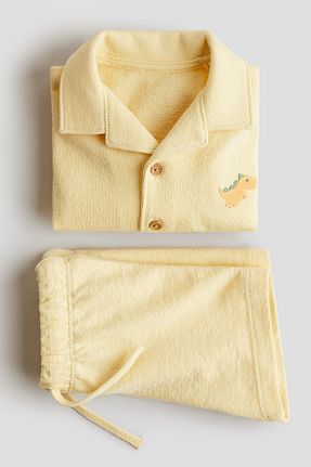 ست بالاتنه و پائین تنه زرد بچه گانه H&M - کد 925294523