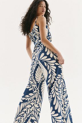 سرهمی آبی زنانه آستین ژولیده/ چروک H&M - کد 924654178