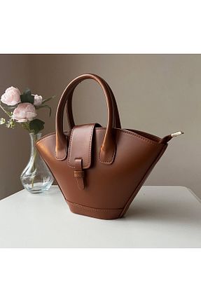 کیف دوشی قهوه ای زنانه چرم مصنوعی Detre - کد 897262070