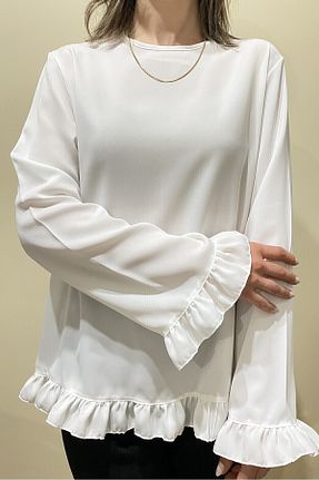 بلوز حجاب سفید زنانه رگولار Modabenna - کد 901388761