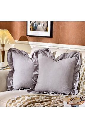 کوسن و روکش کوسن طوسی کتان Sister Home Design - کد 923655982