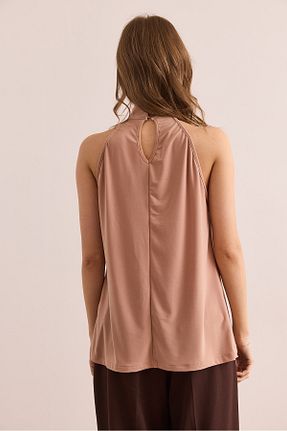 بلوز قهوه ای زنانه طرح دار Olalook - کد 924547992