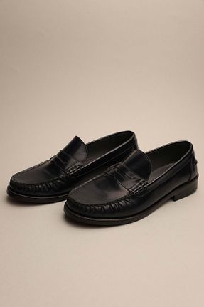 کفش کلاسیک سرمه ای مردانه چرم خالص Gondol - کد 923624867