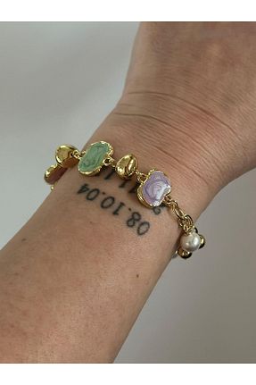 دستبند استیل (فولاد) رنگی زنانه روکش طلا MyladyAccessoriess - کد 818795748