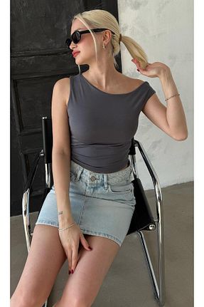 تیشرت طوسی زنانه اسلیم فیت Seeh - کد 902614307