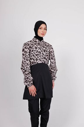 مایو حجاب مشکی زنانه Soyut GAVLİA - کد 924302486