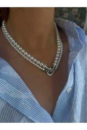 گردنبند استیل ( فولاد ) رنگی زنانه روکش نقره MyladyAccessoriess - کد 834915618