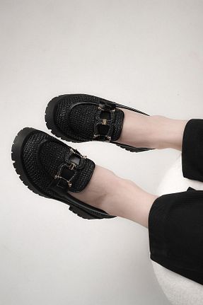 کفش لوفر مشکی زنانه پارچه ای Stilbagshoes - کد 921610555