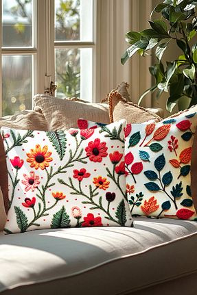 کوسن و روکش کوسن رنگی پنبه ای Mariva home - کد 922874012