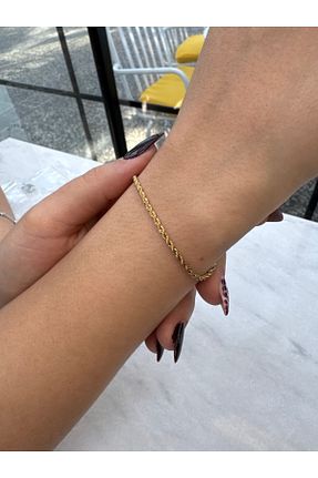 دستبند استیل (فولاد) طلائی زنانه استیل ضد زنگ Shophoria - کد 923715039