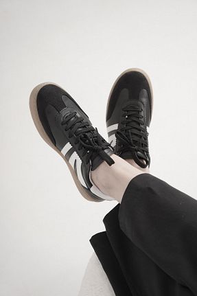 کفش اسنیکر مشکی زنانه بند دار Stilbagshoes - کد 923705651