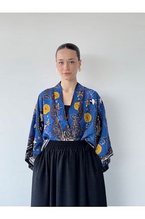کیمونو و کافتان آبی زنانه پنبه پلی استر Retrobird - کد 923706421