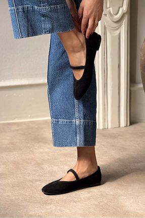 بابت مشکی زنانه چرم خالص NİŞANTAŞI SHOES - کد 922157279