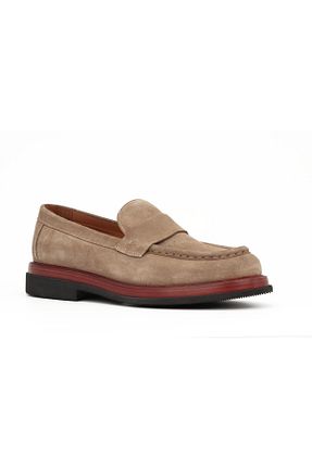 کفش لوفر بژ مردانه چرم خالص Tuna - کد 924353192