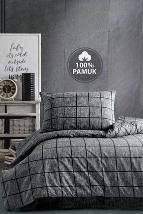 روتختی تک نفره مشکی پنبه ای uykulife home collection - کد 923727944